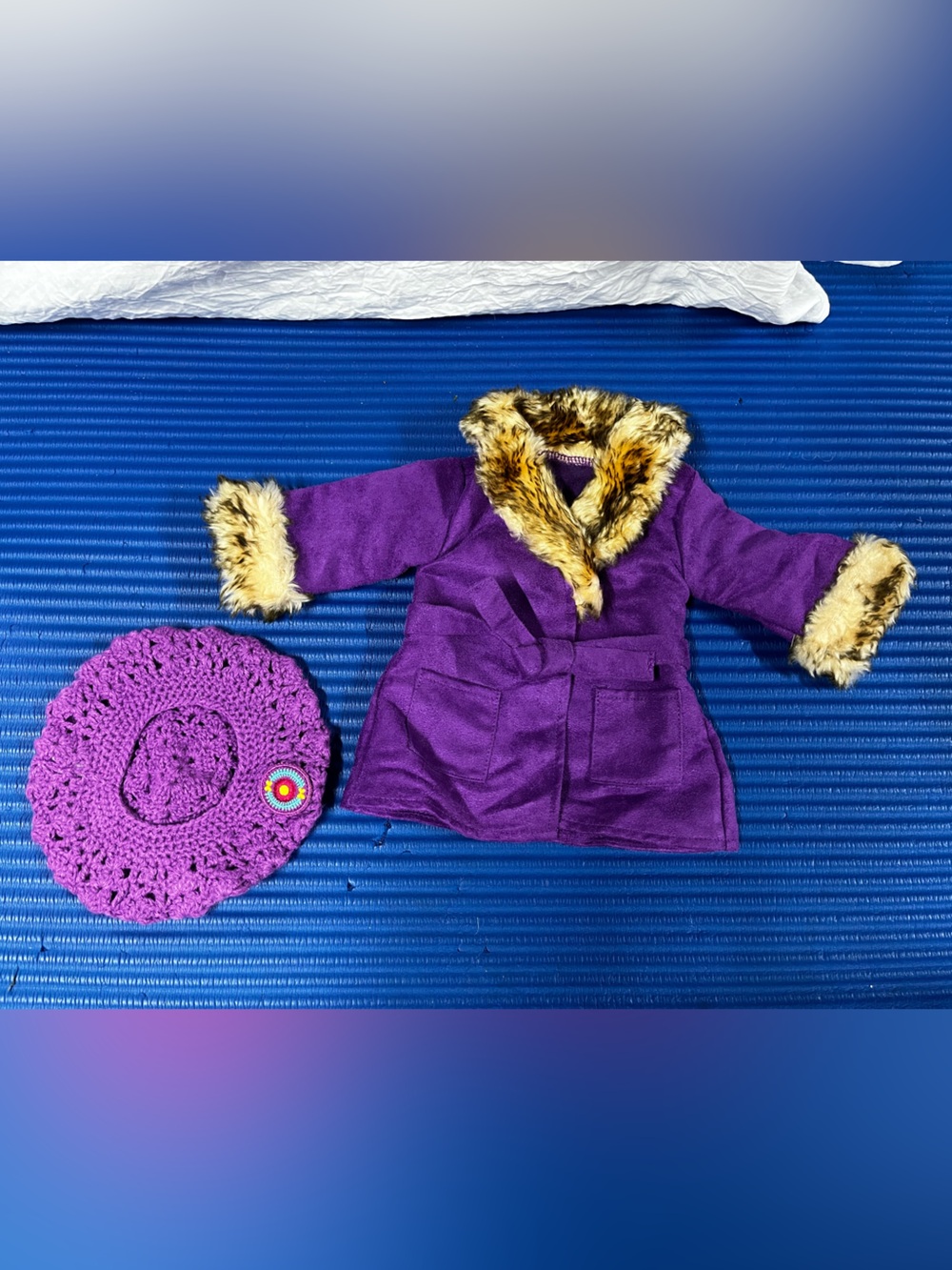 American Girl Julie’s Winter Coat and Hat - Doll Winter Outfit